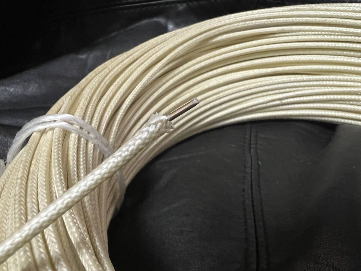 ★◇★ 凄い!50年代 究極単線!◇TELEFUNKEN(テレフンケン) ≪一次精製純銅+特許錫処理≫ 単線スピーカーケーブル!切売り 1m 絹巻16GA!拍卖