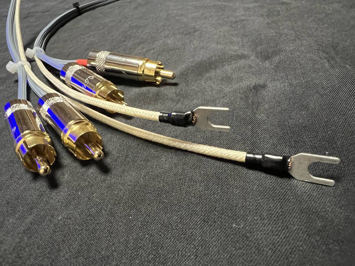 ●●● 黄金期 SME純正!◇TELEFUNKEN(テレフンケン) RCA ⇔ RCA フォノケーブル(絹巻19GAアース付)の【終着駅】1.0mペア 世界遺産鉱山!拍卖