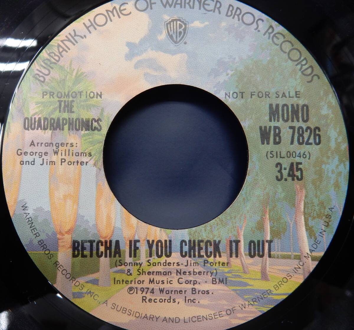 (プロモ盤 EP) THE QUADRAPHONICS BETCHA IF YOU CHECK IT OUT拍卖