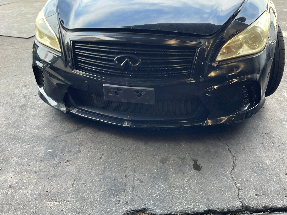 ジャンク品 破損個所多数 2009年 日産 ニッサン フーガ KY51 社外品 WALD  フロントバンパー FRP 87拍卖