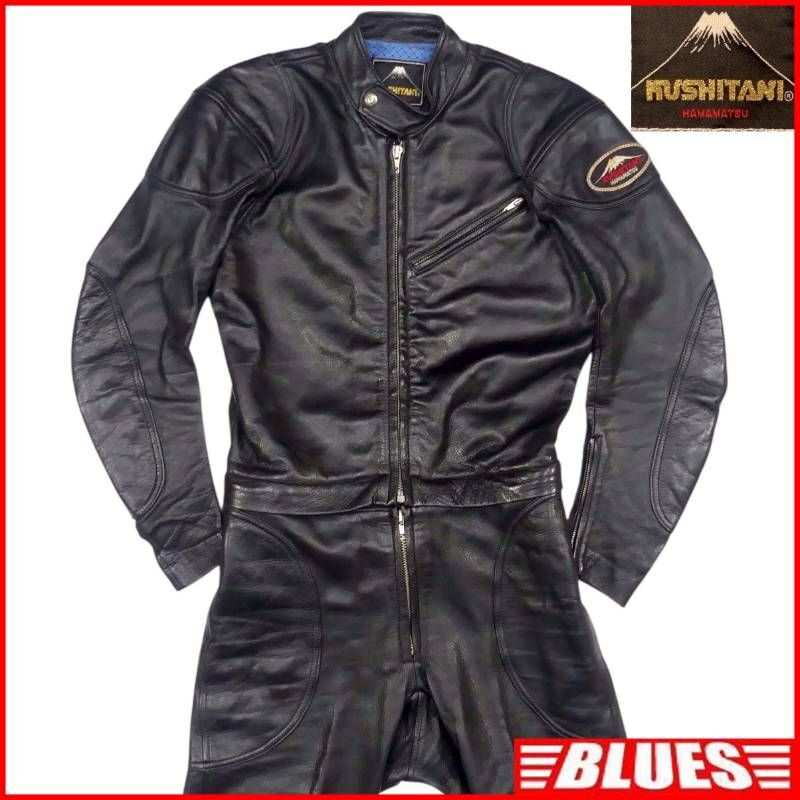 即決★KUSHITANI★メンズ L レーシングスーツ クシタニ レザー メッシュ 本革 ツナギ 本皮 つなぎ 黒 ライダースジャケット バイクパンツ拍卖
