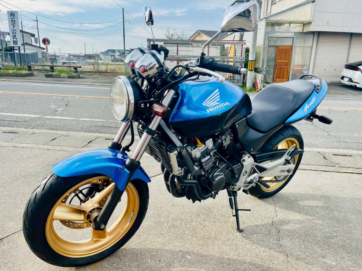 ホンダ ホーネット250 MC31 黒/青 13,615km タイヤ両方新品! HORNET 中古車体!動画有!茨城県!全国配送可!拍卖