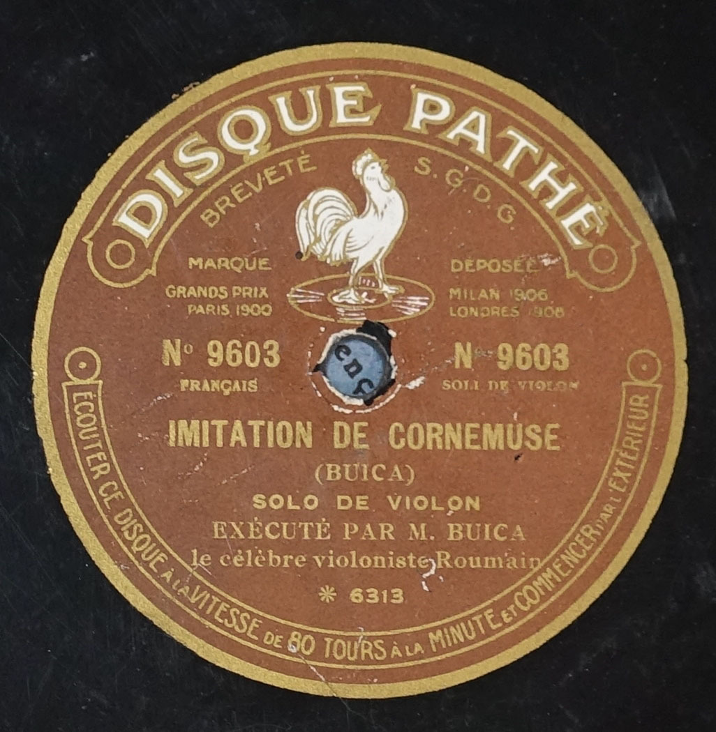 超レア! 仏Pathe N 9603 Nicolae Buicaのヴァイオリン小品集拍卖