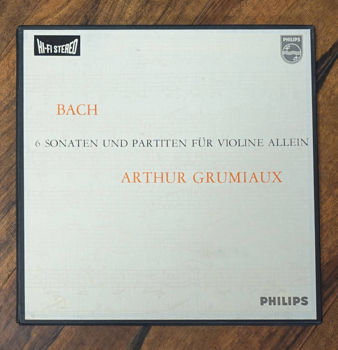 超レア! 蘭PHILIPS HI-FI バッハ: ヴァイオリン無伴奏全曲 グリュミオー拍卖