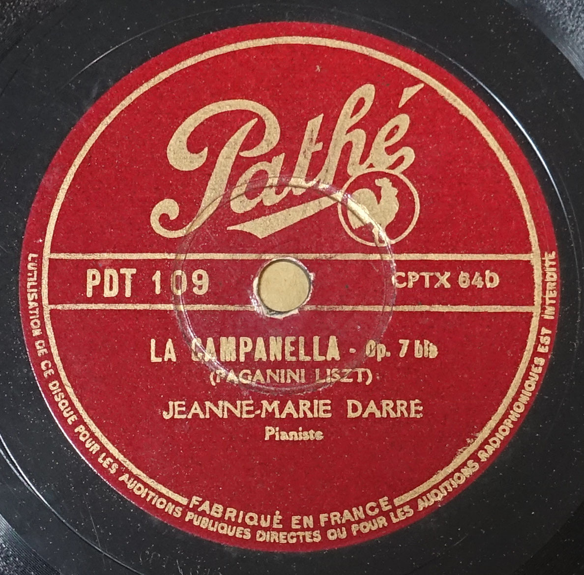 仏Pathe リスト: ピアノ小品集 ジャンヌ=マリー・ダルレ拍卖