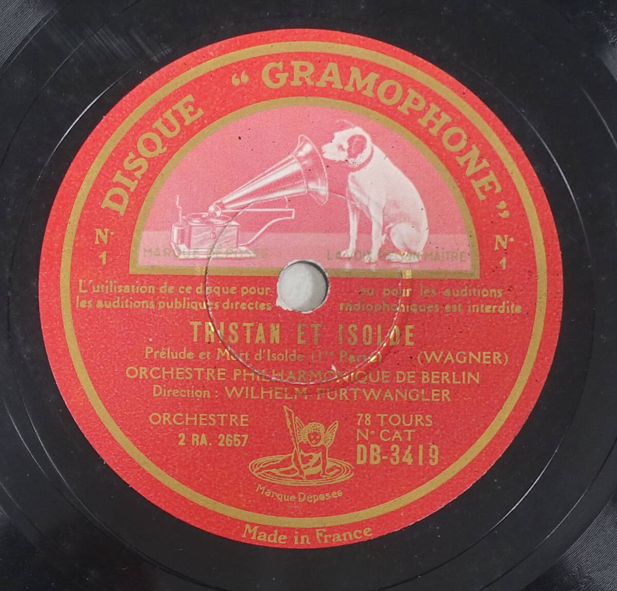 超レア! 仏Gramophone 『トリスタンとイゾルデ』 前奏曲 フルトヴェングラー 拍卖