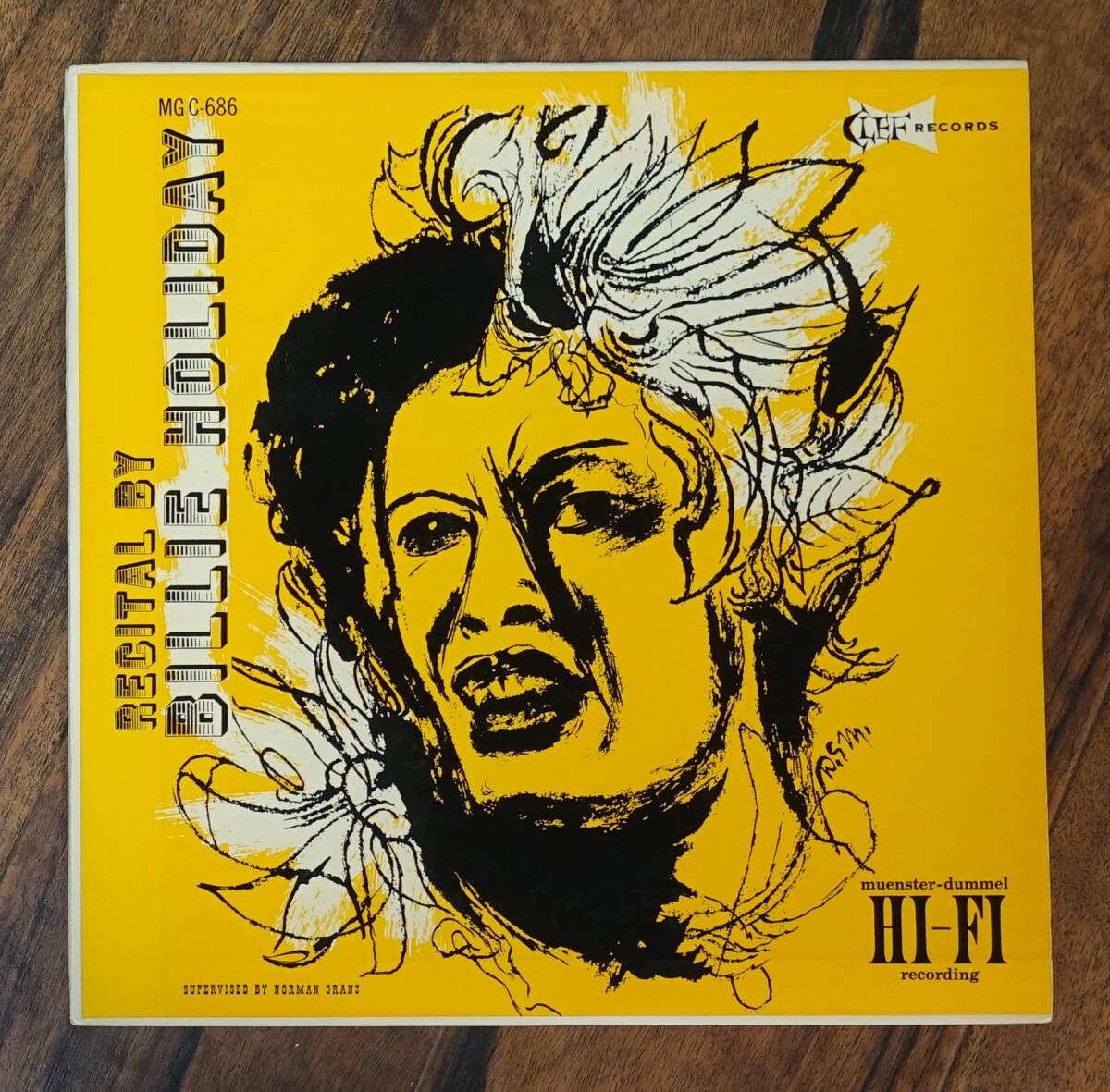 極上! US CLEF MGC-686 オリジナル Recital by Billie Holiday 1st Big Tp/DGラベル拍卖