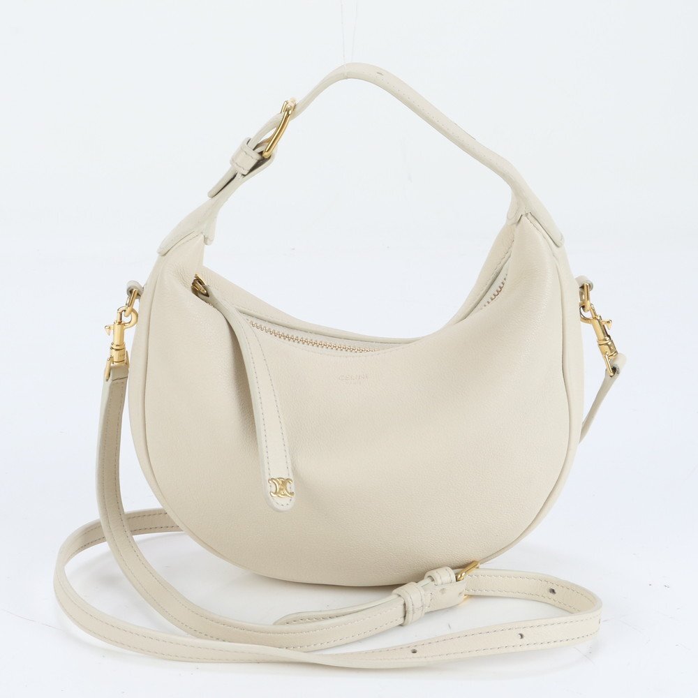 1円■美品■現行品■セリーヌ■ティーン ルル レザー 2WAY ショルダーバッグ 斜め掛け クロスボディ ハンド トート レディース EUE CS34-5拍卖