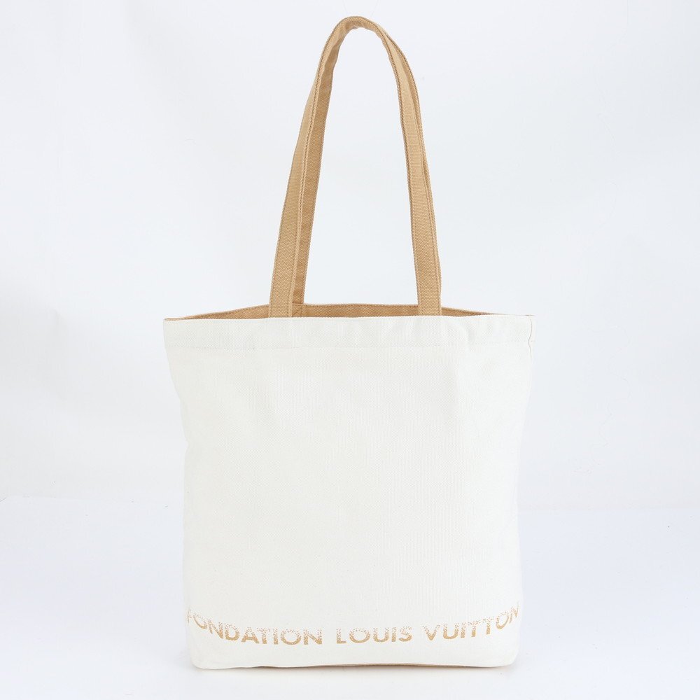 1円■極美品■ルイヴィトン■フォンダシオン 美術館 限定 トート バッグ 肩掛け ショルダー ハンド A4 ベージュ レディース ECE CX21-4拍卖