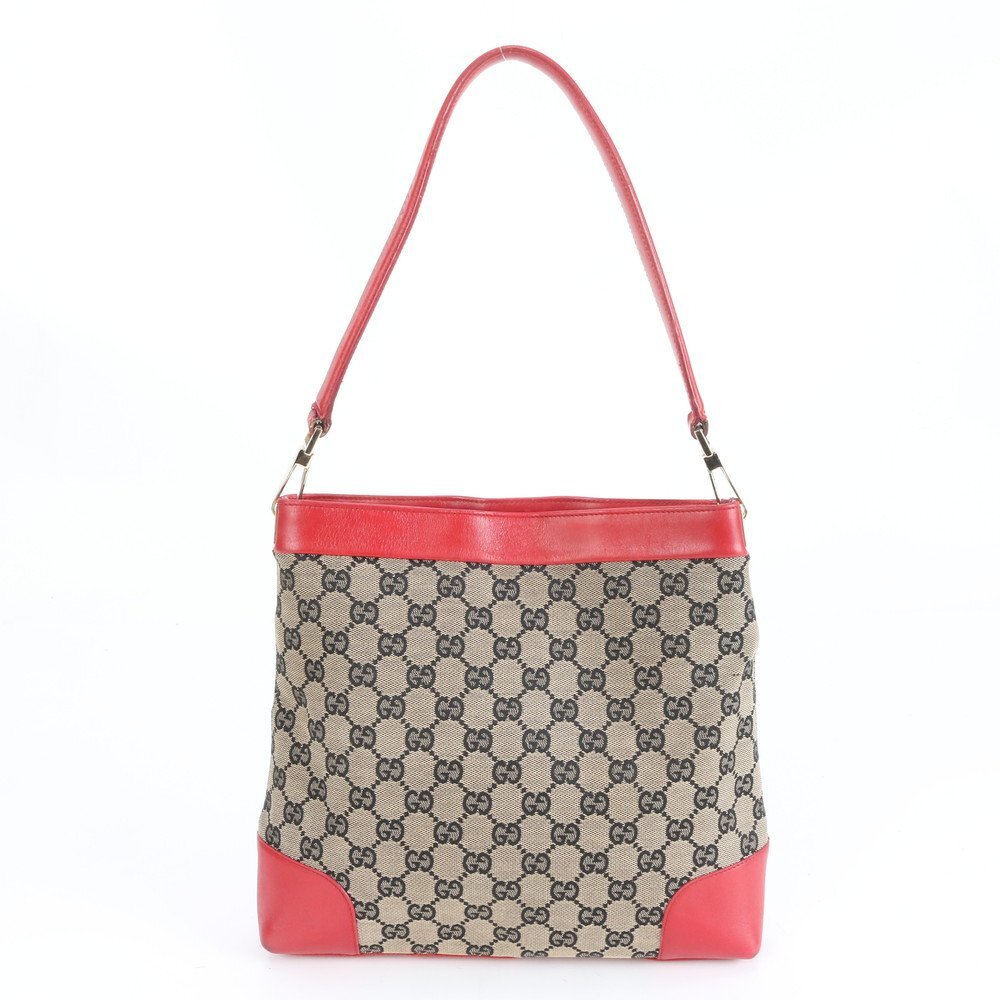 1円■極美品■グッチ■GG キャンバス レザー ショルダーバッグ 肩掛け ワンショルダー ゴールド 金具 001-4231 レディース EUE CX31-7拍卖