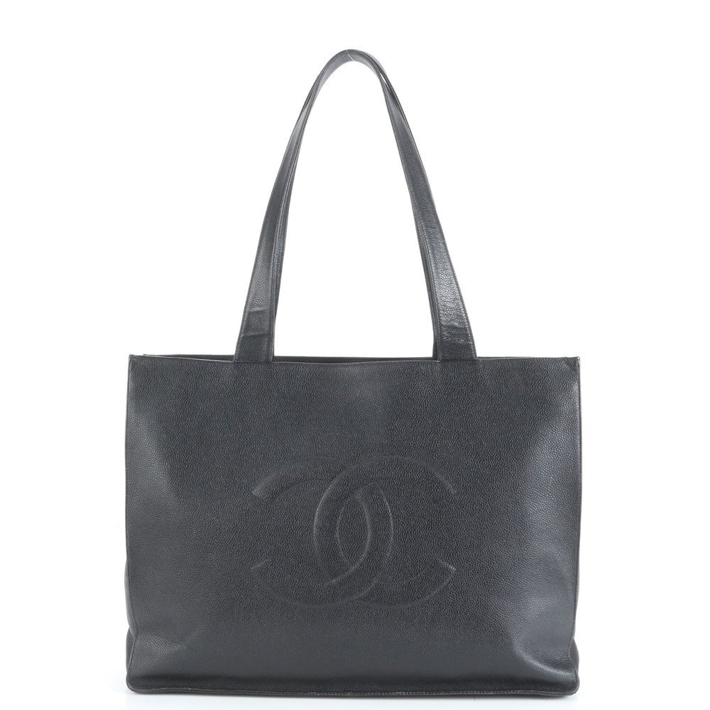 1円■極美品■シャネル■シリアルシール付 ココマーク キャビア スキン レザー トート バッグ 肩掛け ショルダー A4 レディース VEE CT37-2拍卖