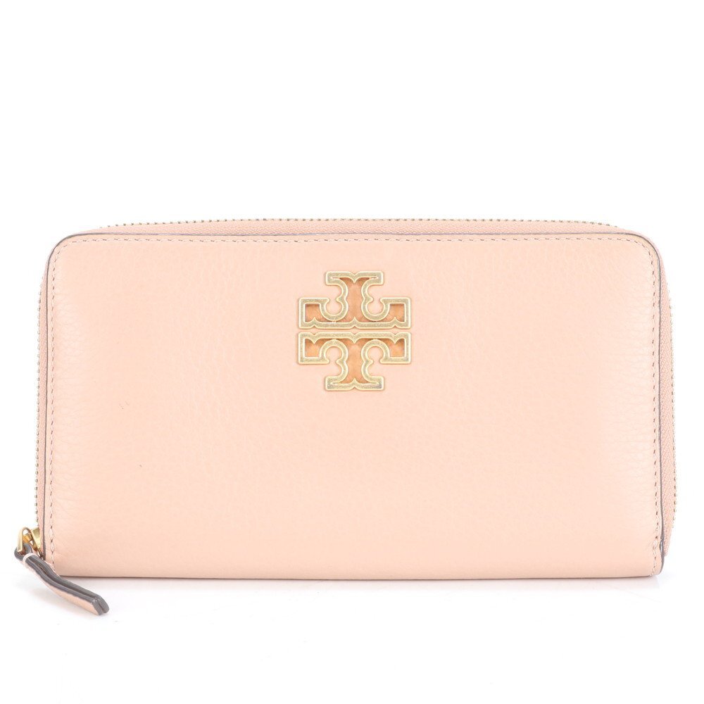 1円■美品■トリーバーチ■ダブルT レザー 長財布 二つ折り ロング ウォレット ラウンドファスナー ピンク レディース RUE CP5-5拍卖