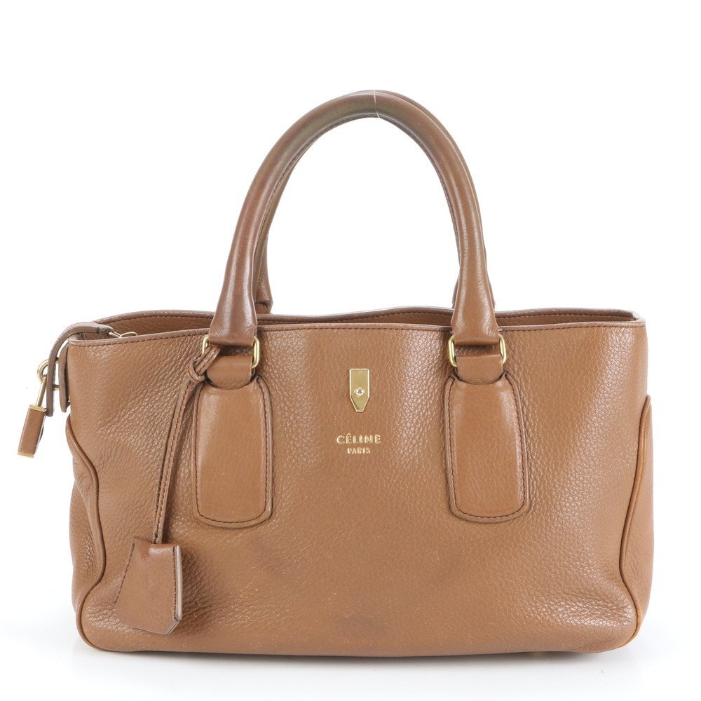 1円■美品■セリーヌ■ニューブギー レザー トート バッグ 肩掛け ショルダー ハンド ブラウン 茶色 レディース RRE CS33-9拍卖