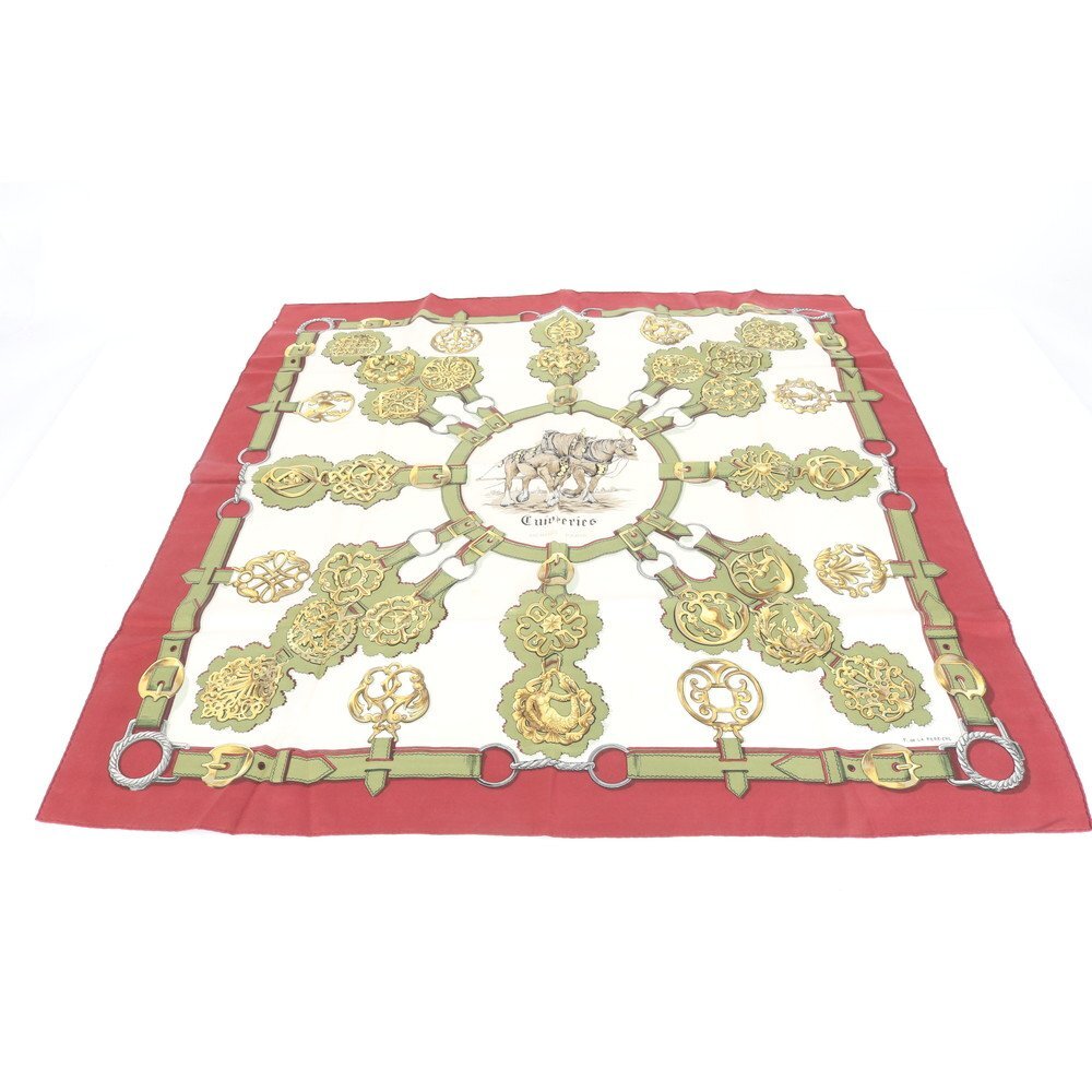 1円■美品■エルメス■カレ 90 Cuivreries 銅細工 スカーフ シルク 100% Cマーク 絹 ストール 大判 レディース REE CQ4-7拍卖