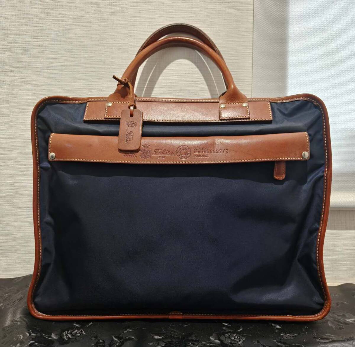 ★良上 美品★Felisi フェリージ 革ナイロン 超実用 ビジネスバッグ ブリーフケース★拍卖