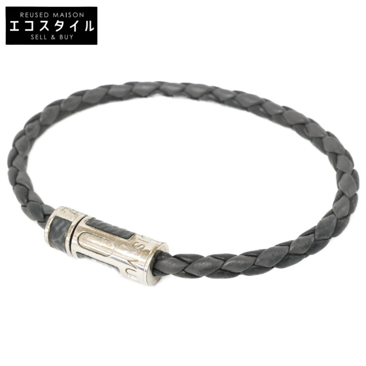 LOUIS VUITTON ルイヴィトン M6588 モノグラム エクリプス ブラスレ ブレイドイット ブレスレット ブラック/シルバー レディース拍卖