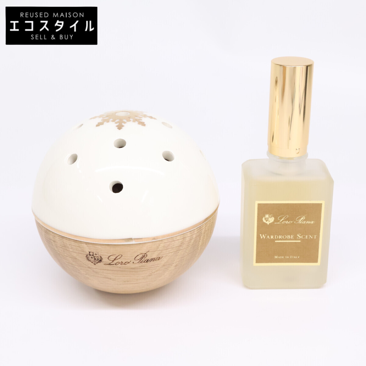 1円 Loro Piana ロロピアーナ ウッド×陶器 シダーウッド フレグランスボール 香薫器 その他拍卖