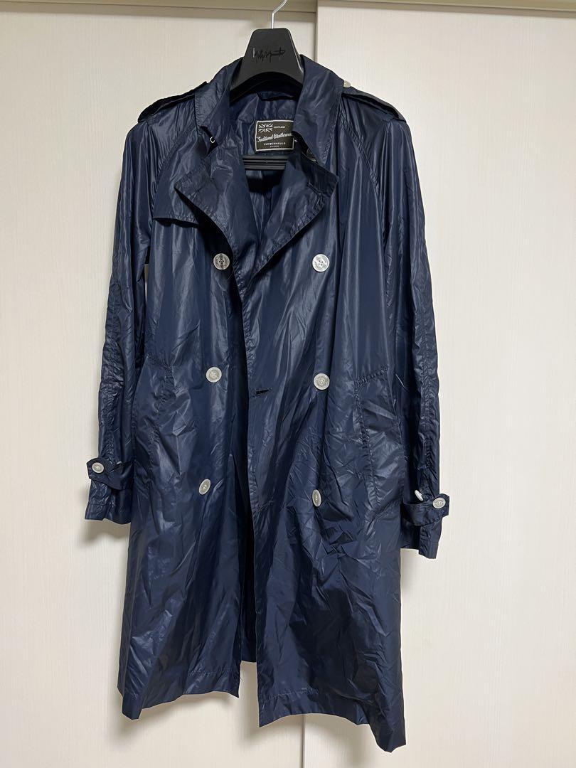 即決★Traditional weatherwear★40 パッカブル トレンチコート トラディショナルウェザーウェア ネイビー ナイロン拍卖