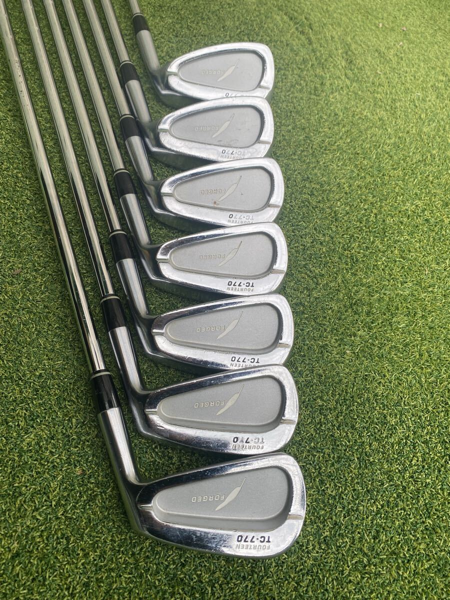 FOURTEEN フォーティーン TC-770 FORGED フォージド / 4~9.P 7本 N.S.PRO 950GH FLEX-R 中古品 新品グリップ5本付き拍卖