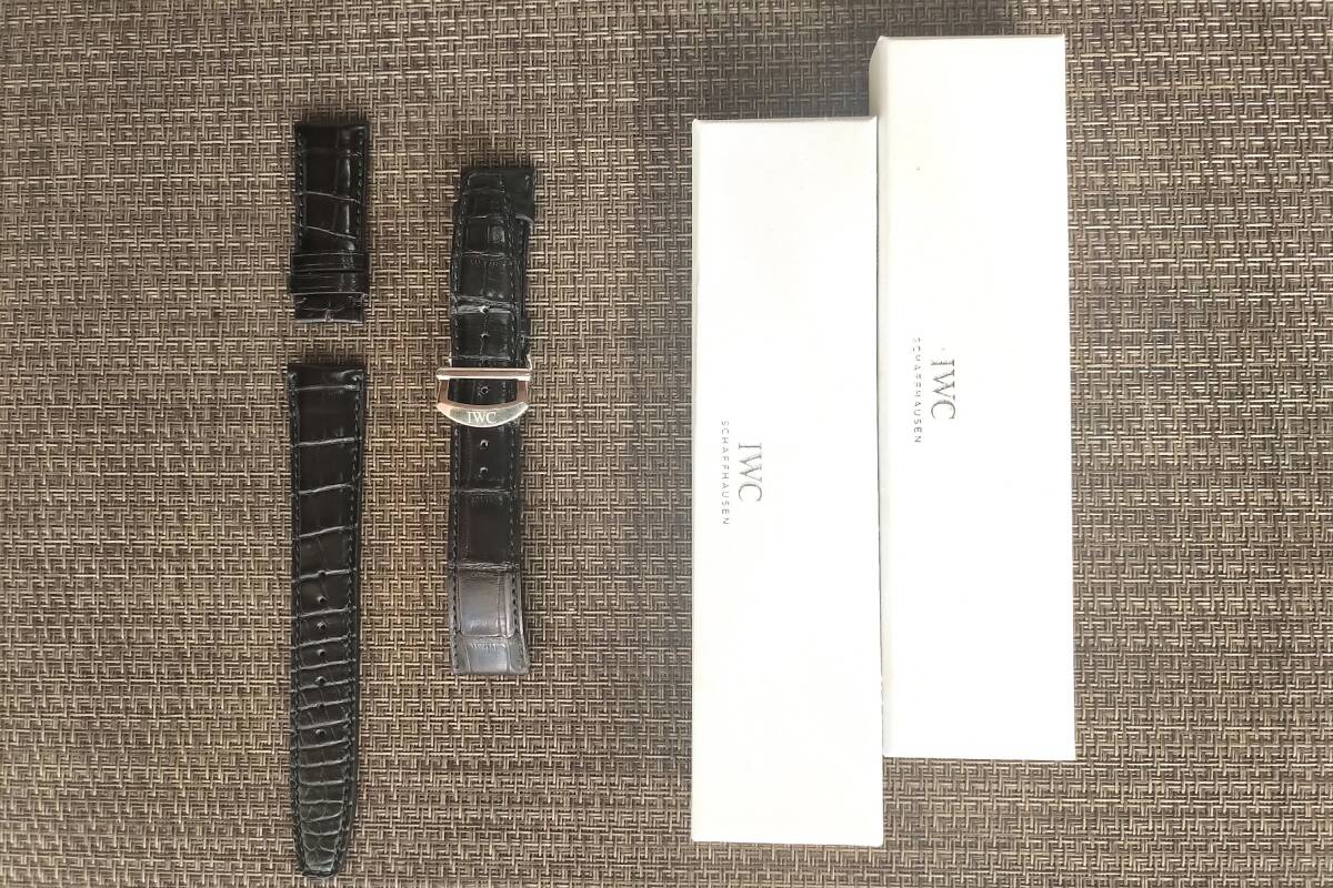IWC SCHAFFHAUSEN 正規ディプロインバックルと正規ディプロインバックル仕様のアリゲーターストラップ拍卖