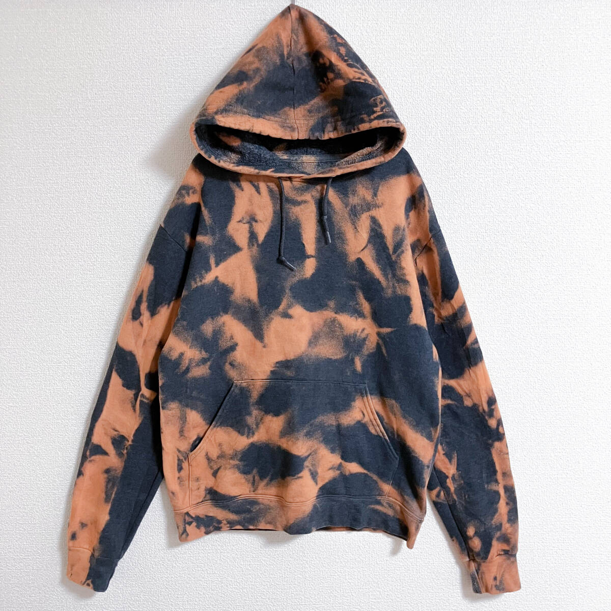 FRUIT OF THE LOOM タイダイ柄プルオーバーパーカーS ブリーチ拍卖