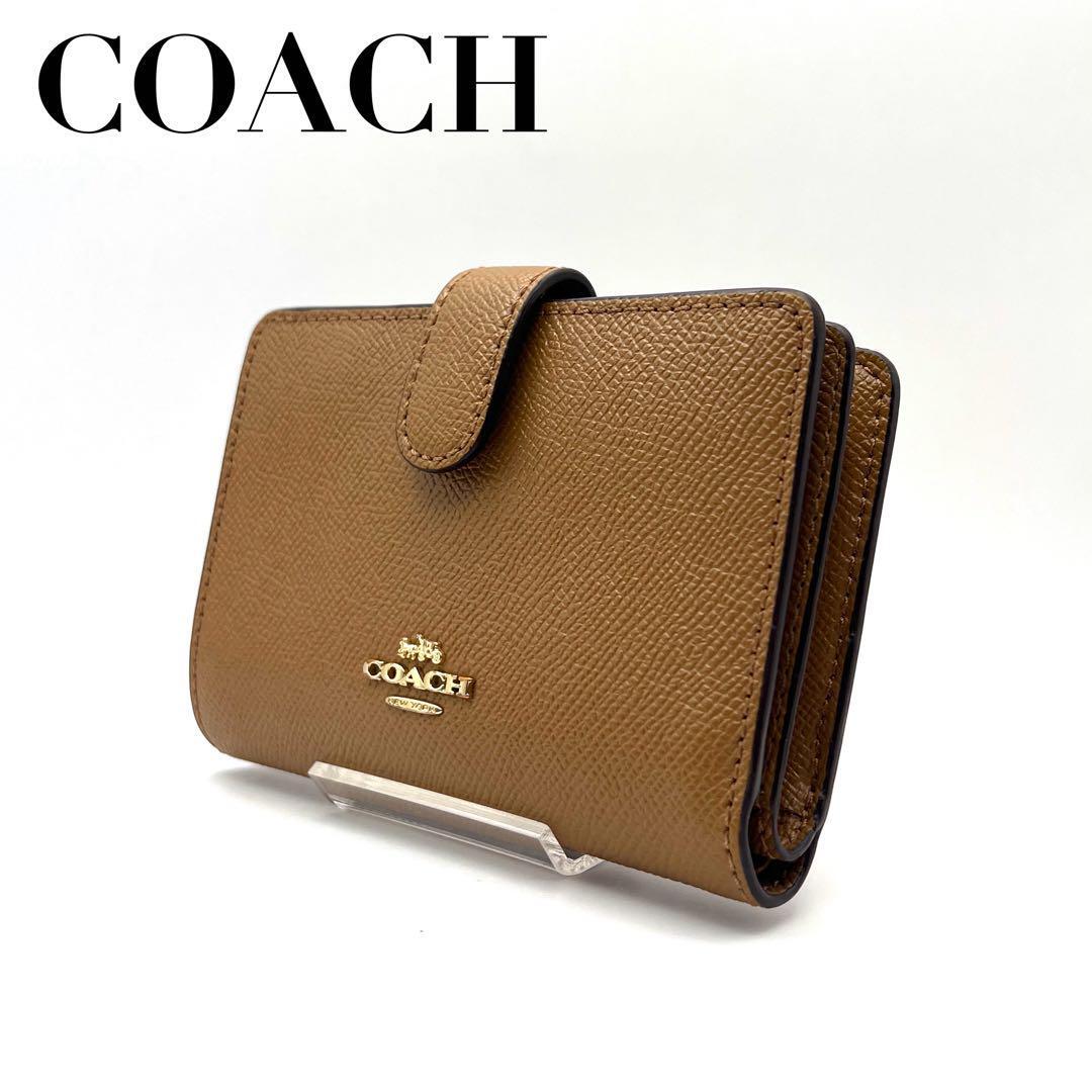 【極美品】COACH コーチ レザー 二つ折り 財布 ブラウン拍卖