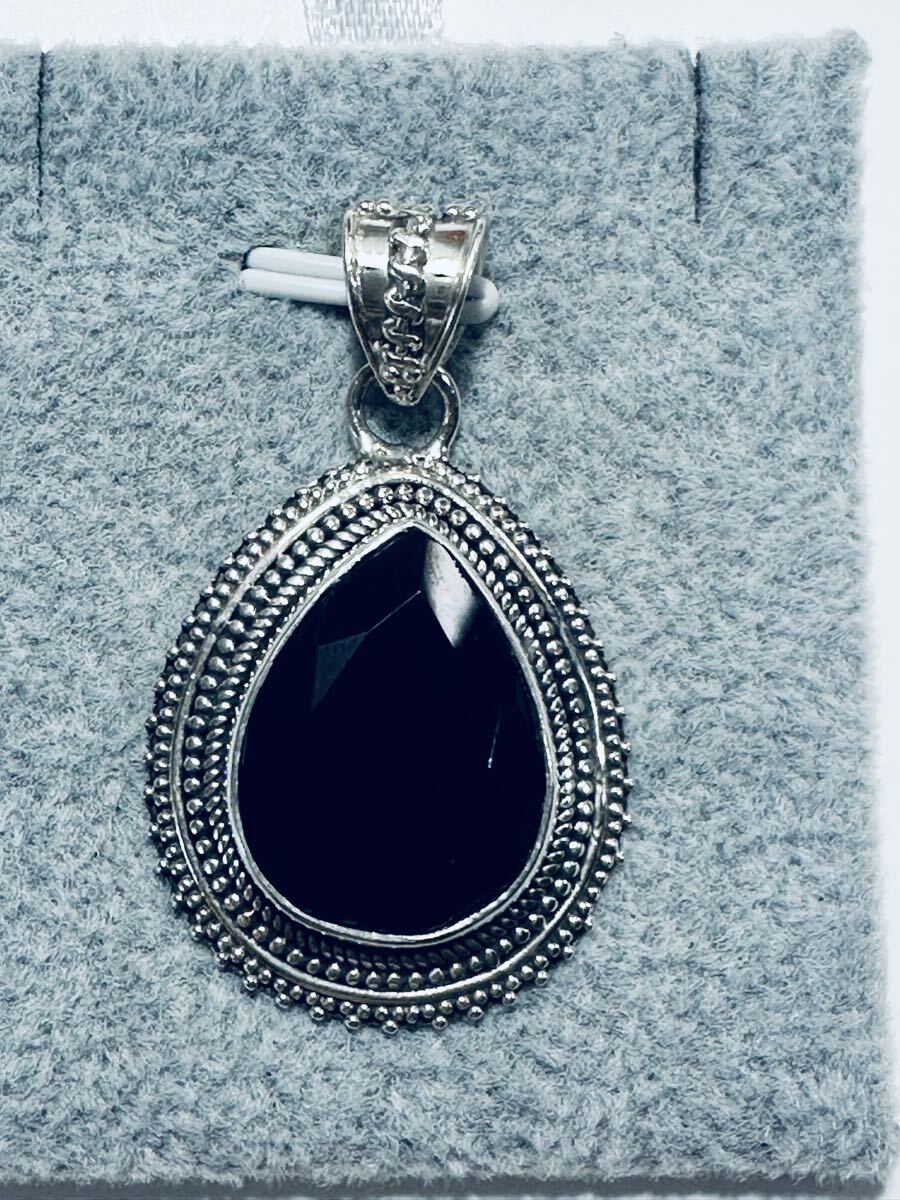 ペンダントトップ オニキス シルバー925拍卖