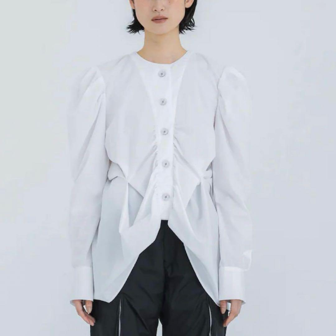 【美品】YOHEI OHNO ヨウヘイオオノ takarazuka 宝塚 パフスリーブ シャツ 上品 変形拍卖