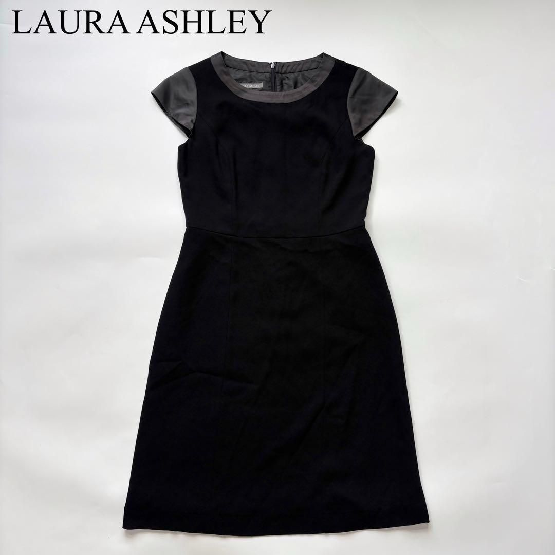 LAURA ASHLEY ローラアシュレイ 11 ワンピース ドレス ブラック フレア きれい目 上品拍卖