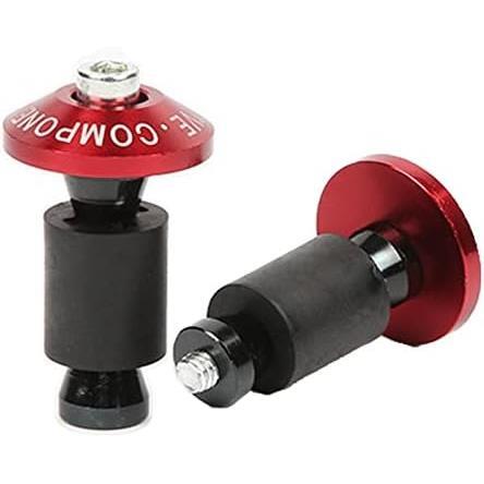 レッド サムコス ハンドル バーエンド キャップ 2個セット 赤 オートバイ用 バイク用 ハンドルバーグリップキャップ アルミ製 滑り止め ハ拍卖