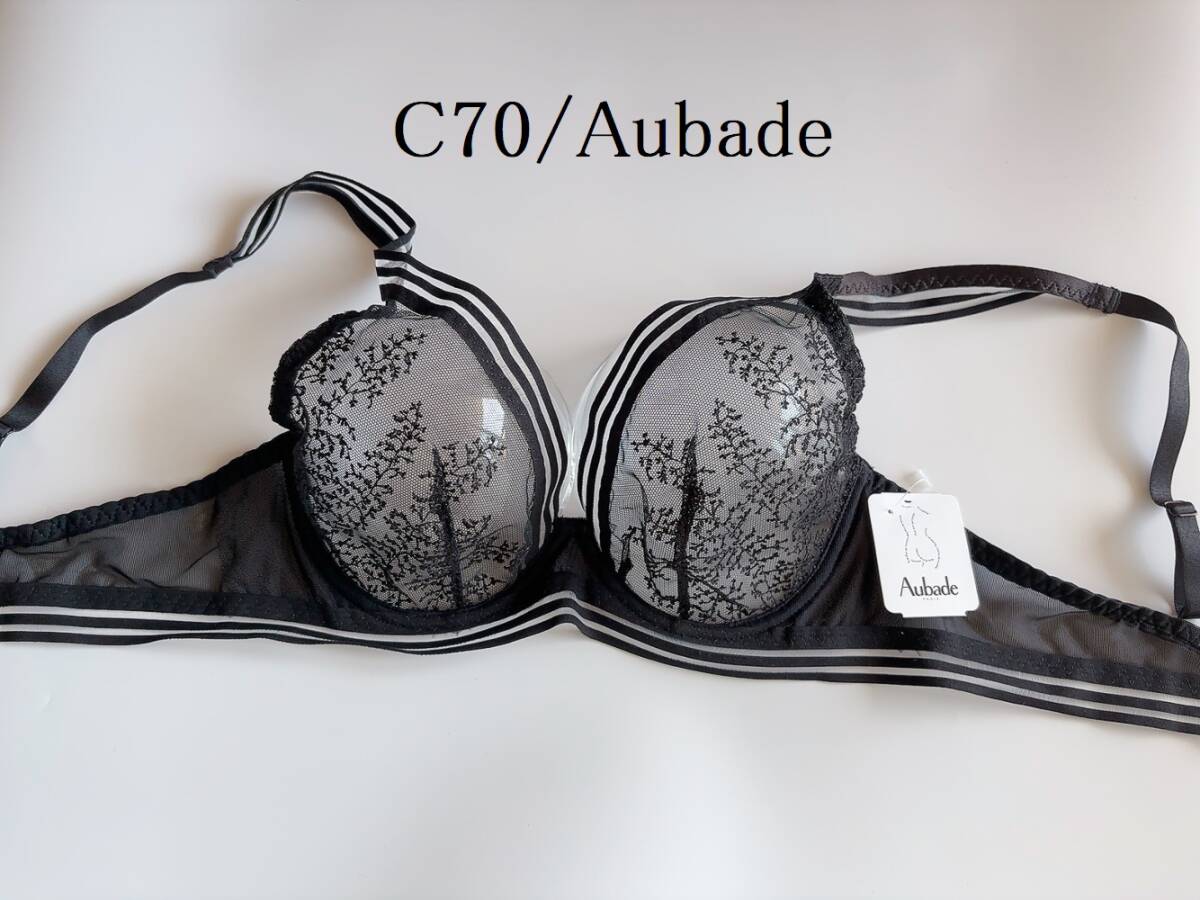 C70☆Aubade オーバドゥ Jardin Ephemere ジャルダン・エフェメール トライアングル プランジブラジャー拍卖