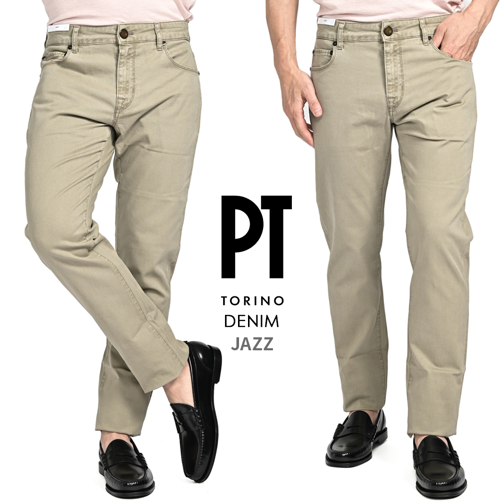 新着 新品 ピーティートリノデニム PT TORINO DENIM JAZZ ジャズD 5ポケット 春夏 カラーパンツ ストレッチ ビッグサイズ 419143-38拍卖