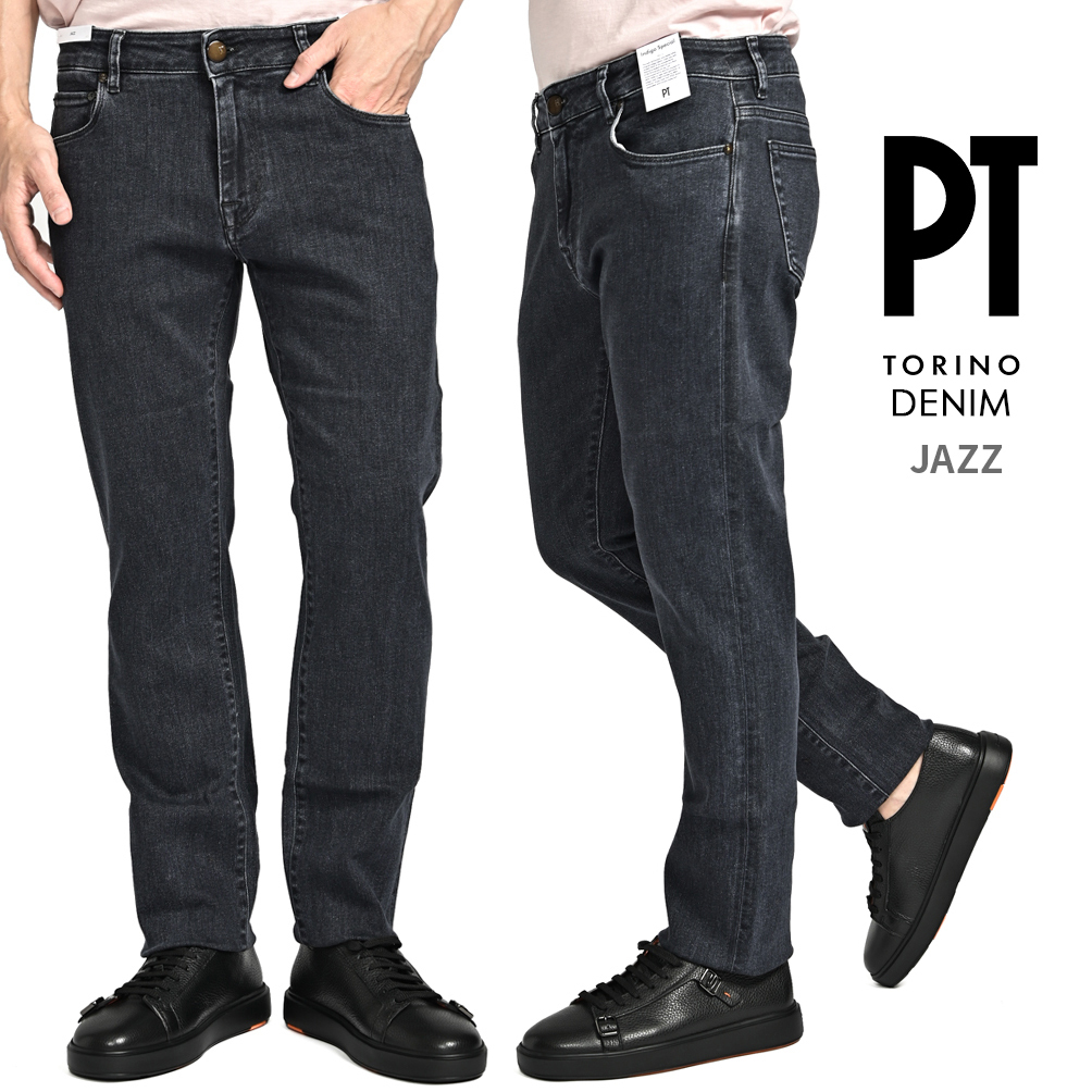 新着 新品 ピーティートリノデニム PT TORINO DENIM JAZZ ジャズ UPDATED デニムジーンズ ストレッチ ウォッシュドブラック 419329-34拍卖