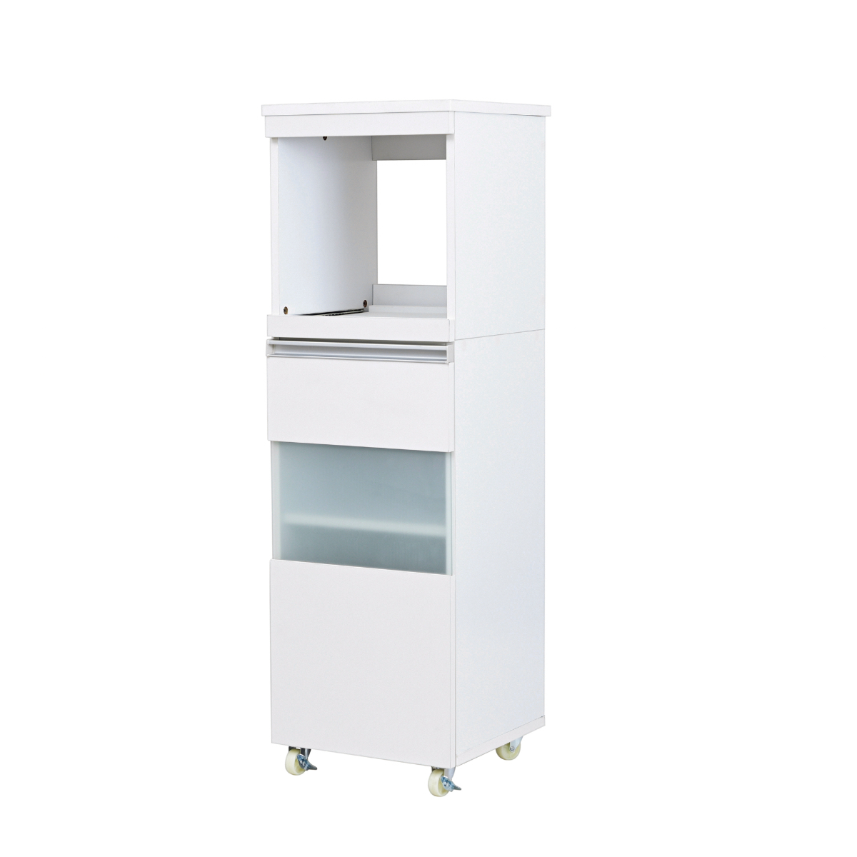 隙間ミニキッチンシリーズ レンジ台 幅40 高さ127 ホワイト拍卖