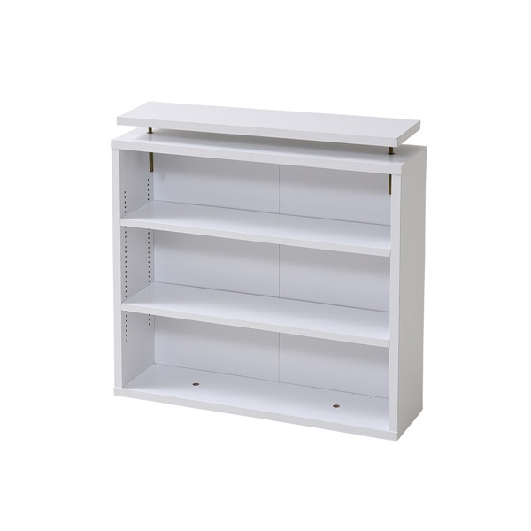 1cmピッチ大容量収納ラック 上置き 幅60cm ホワイト拍卖