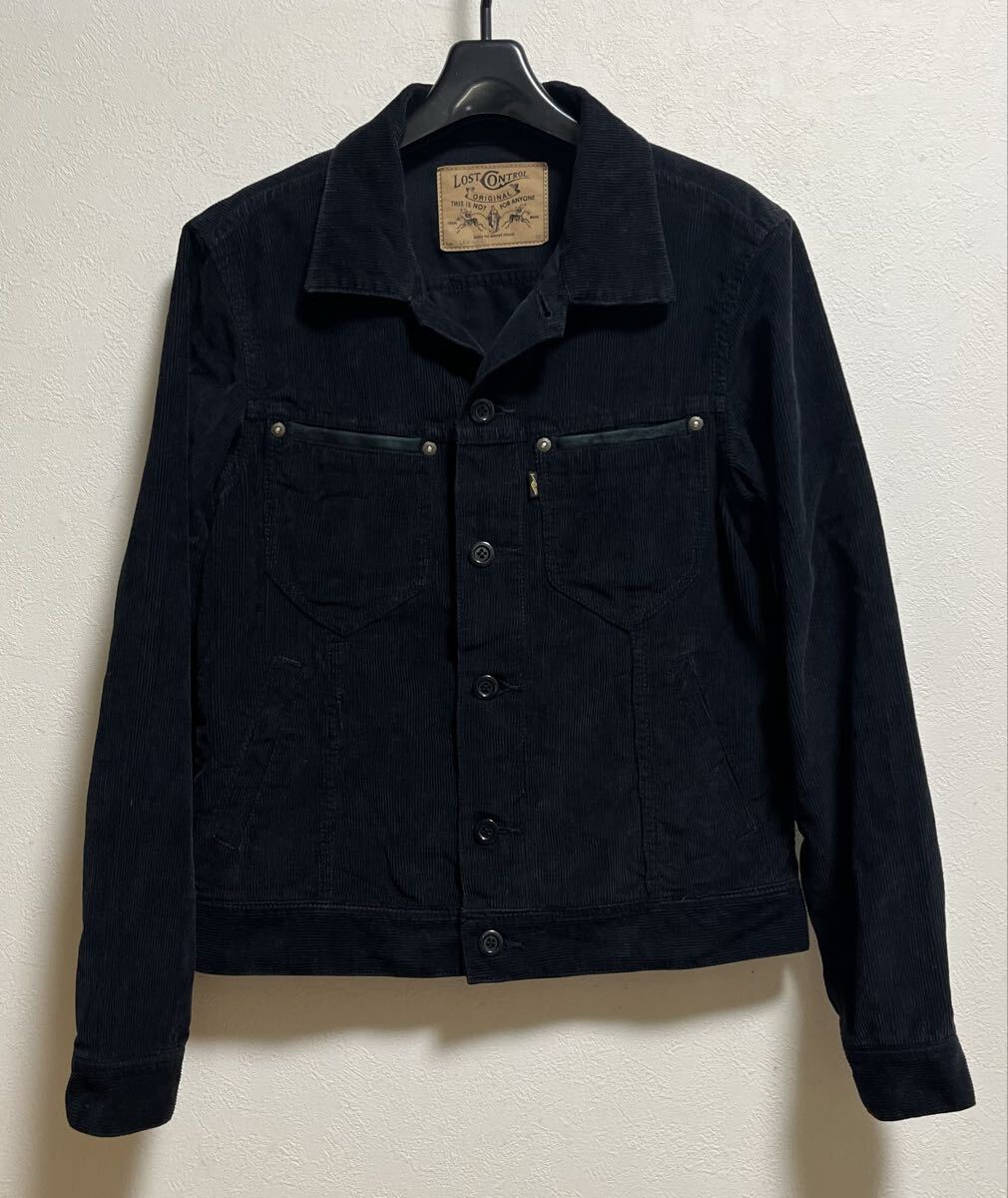 LOST CONTROL ジャケット 36 黒 コーデュロイ ジージャン Gジャン デニムジャケット ケルト&コブラ GAVIAL GERUGA ルードギャラリー拍卖