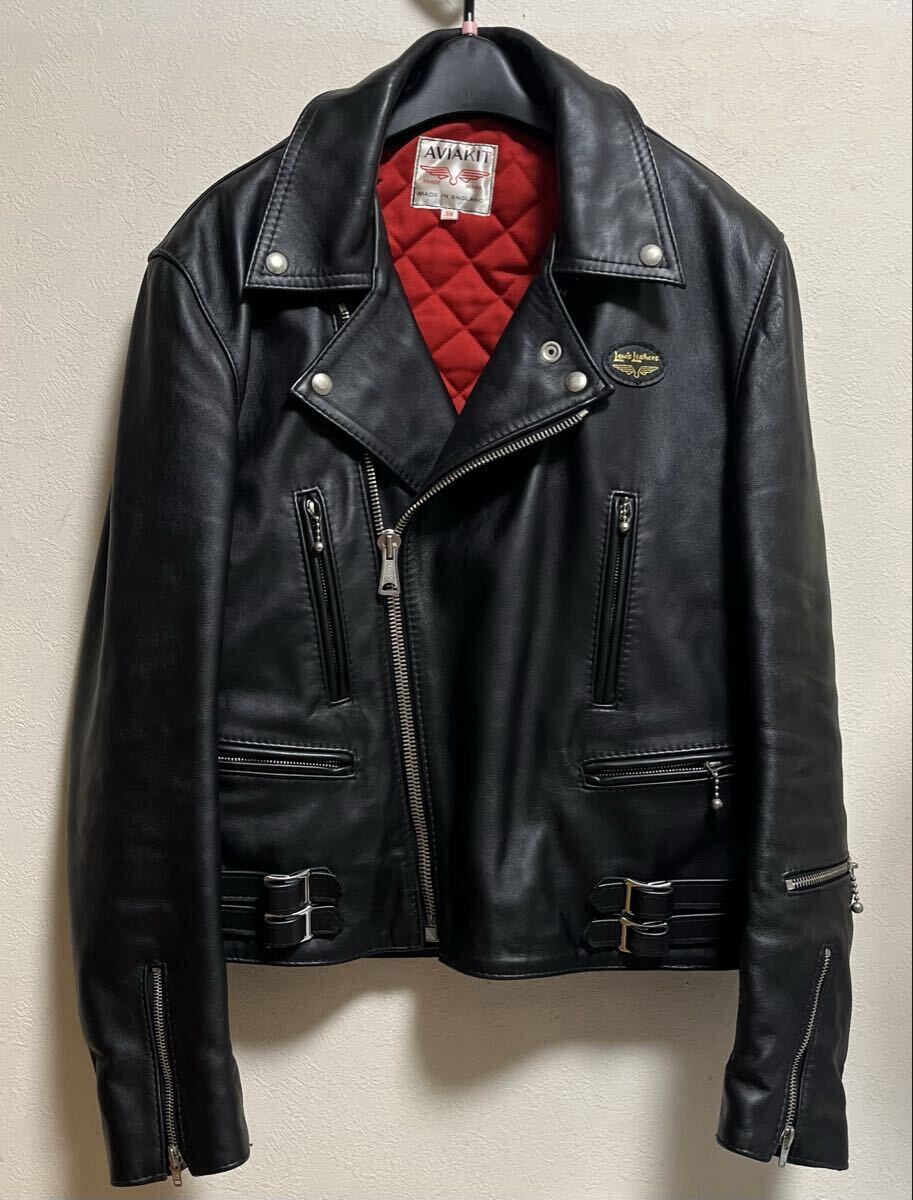 Lewis Leathers ライダースジャケット 38 ライトニング レギュラーフィット ロンジャン パンク バイカー ヴィンテージ ルイスレザー 666拍卖