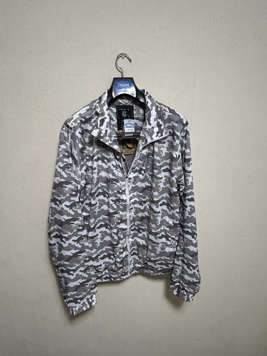B② ROUTE 66 GOLF ウィンドブレーカー 迷彩〈白〉 カモ Lサイズ 新品未使用 送料込み!拍卖