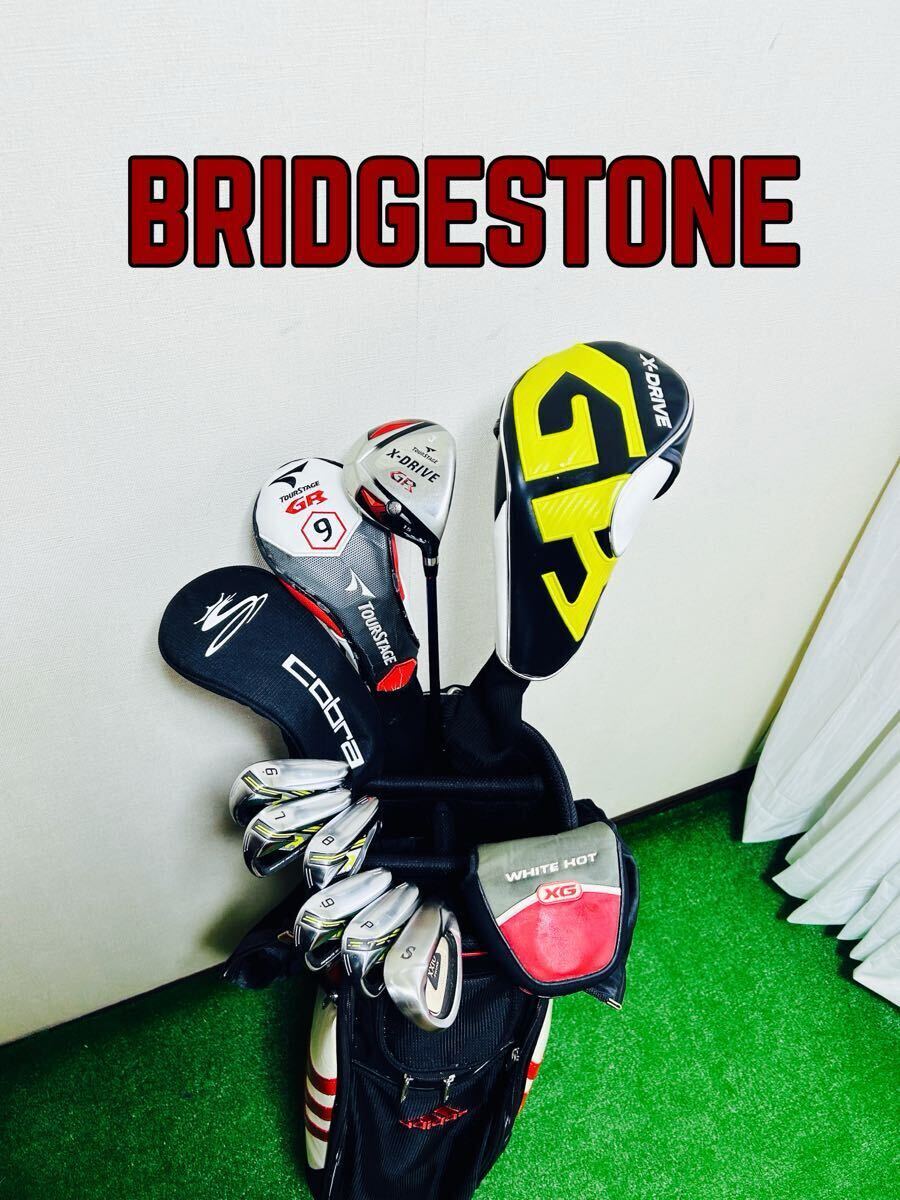 1円スタート!★ BRIDGESTONE ★ ブリヂストン ツアーステージGR メンズ クラブセット キャディバッグ付き 初心者〜OK!拍卖