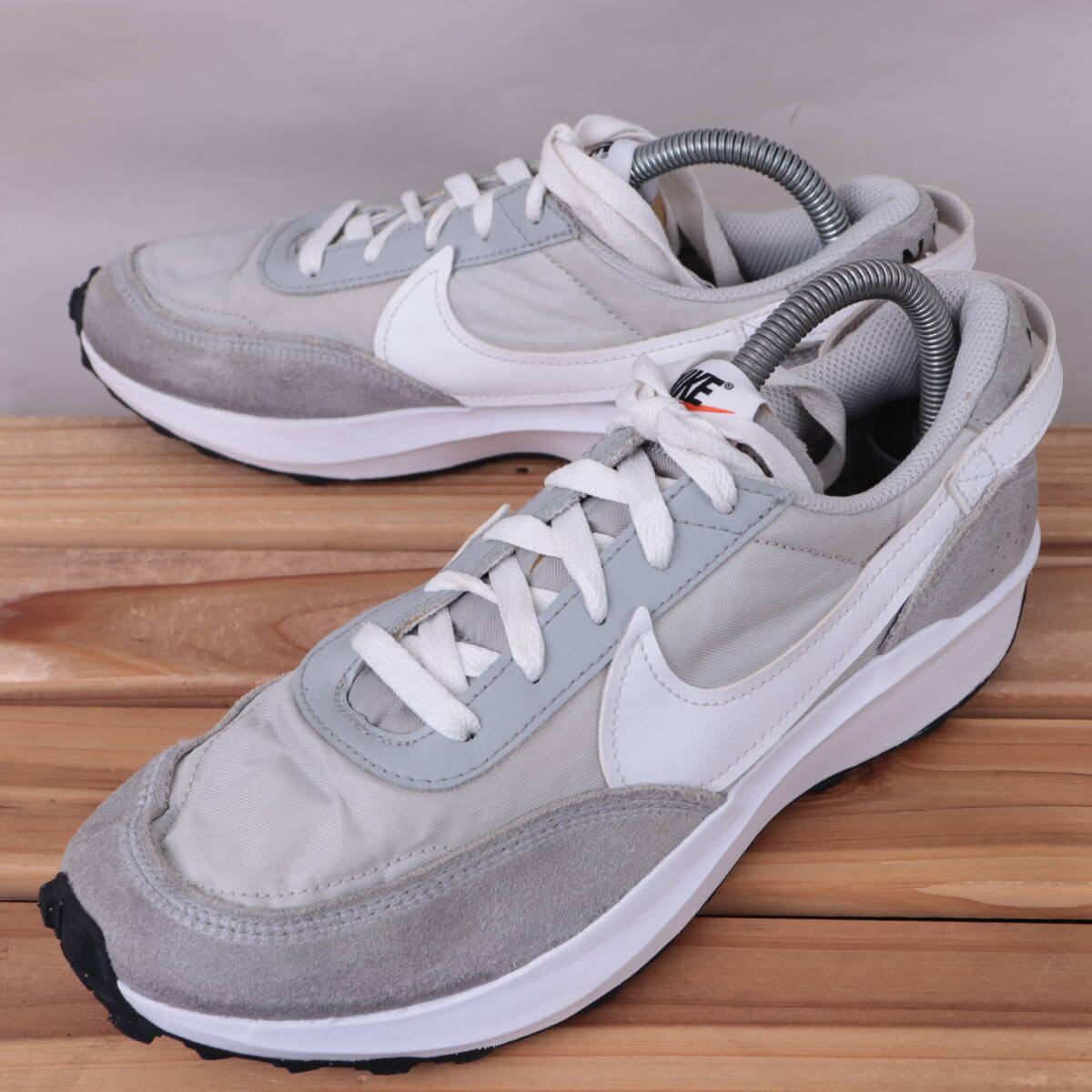 z2374 ナイキ ワッフル デビュー US7.5 25.5cm/灰 グレー 白 NIKE WAFFLE DEBUT メンズ スニーカー 中古拍卖