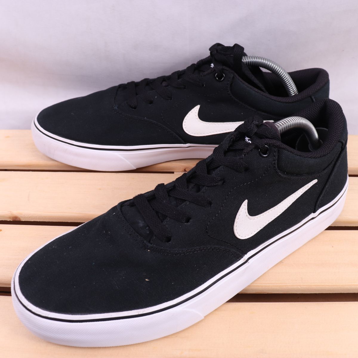 z2470 ナイキ SB クロン US10 28.0cm/黒 ブラック 白 ホワイト NIKE SB CHRON メンズ スニーカー 中古拍卖