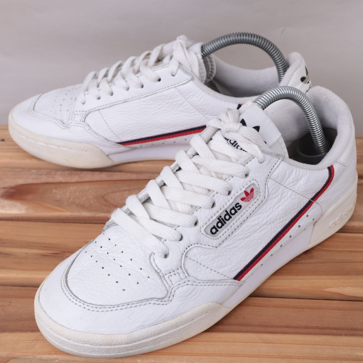 z2448 アディダス コンチネンタル 80 US7 25.0cm/白 ホワイト 黒 赤 紺 adidas Continental 80 メンズ ユニセックス スニーカー 中古拍卖