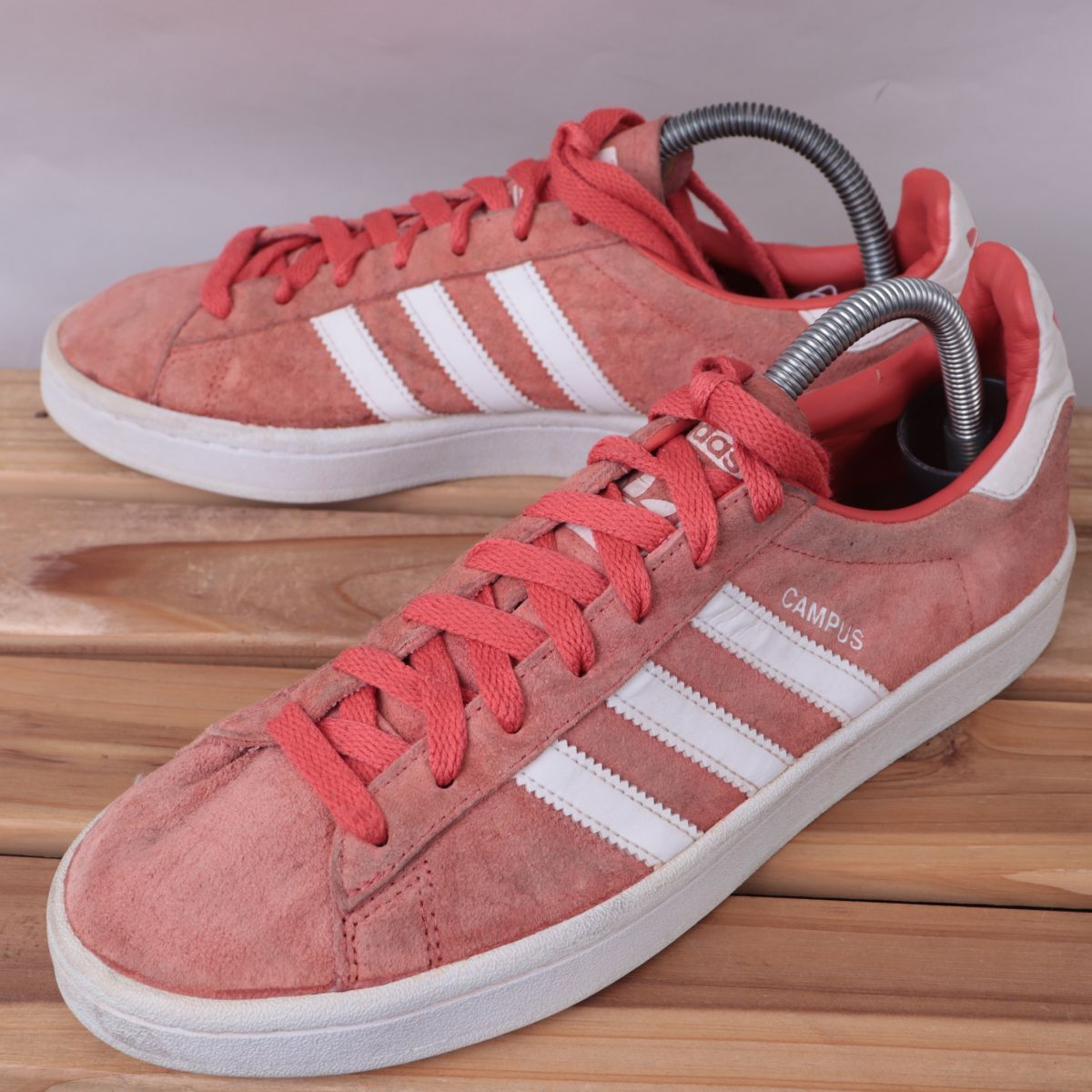 z2437 アディダス キャンパス US8 26.0cm/オレンジ 白 adidas CAMPUS メンズ スニーカー 中古拍卖