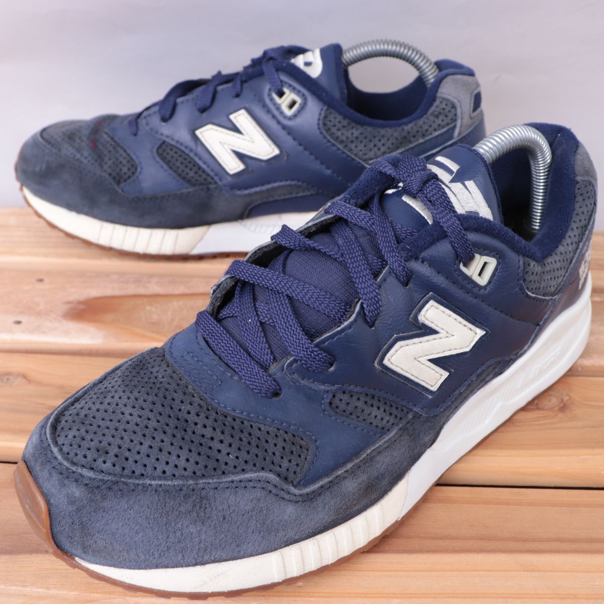 z2561【530】ニューバランス US8 26.0cm/ネイビー 紺 青 白 newbalance メンズ スニーカー 中古拍卖