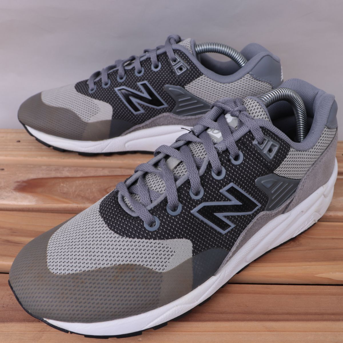 z2562【580】ニューバランス US8 26.0cm/グレー ブラック オリーブ newbalance メンズ スニーカー 中古拍卖