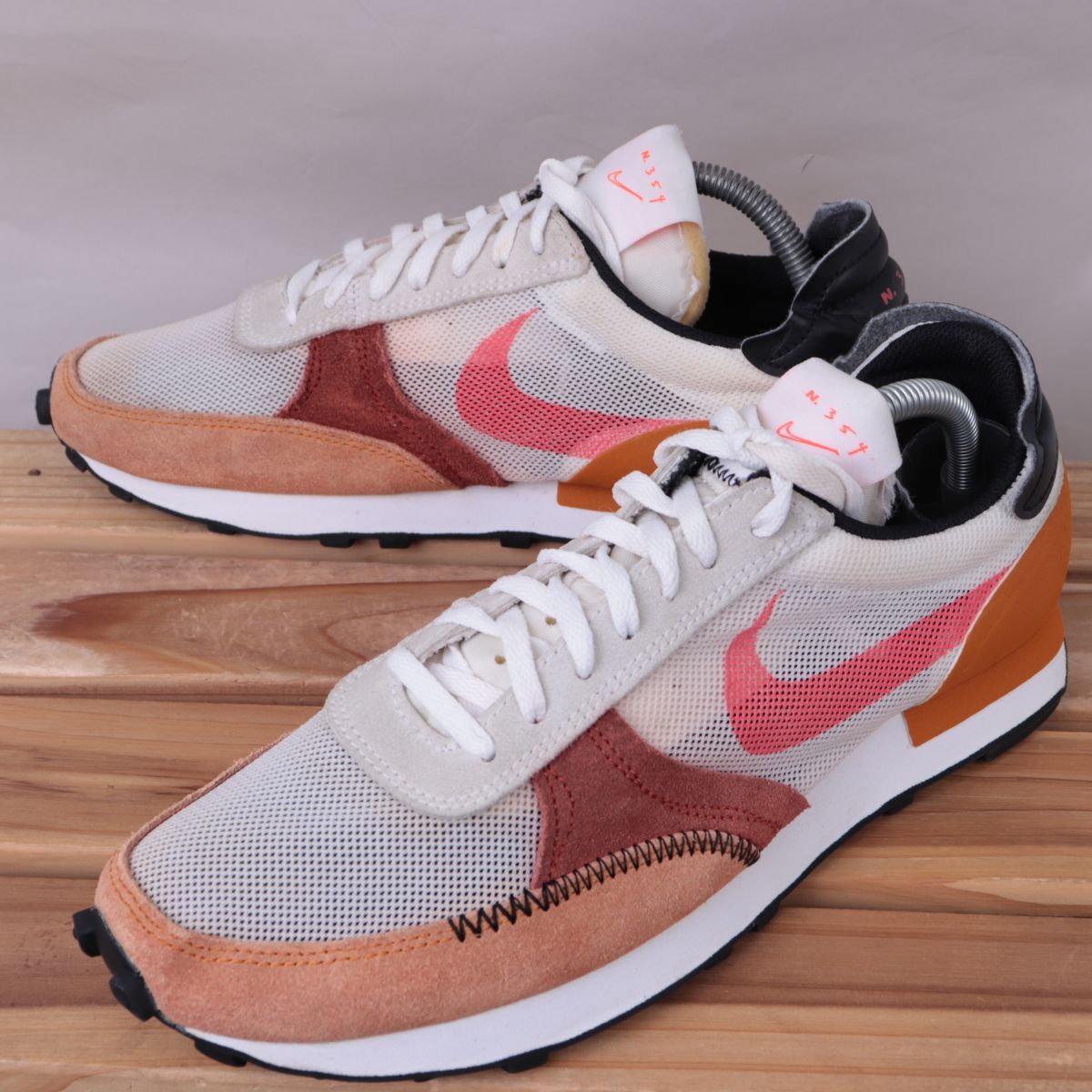 z2626 ナイキ デイブレイク タイプ “N.354” US9 27.0cm/白 ホワイト 茶 キャメル NIKE DBREAK TYPE “N.354” メンズ スニーカー 中古拍卖