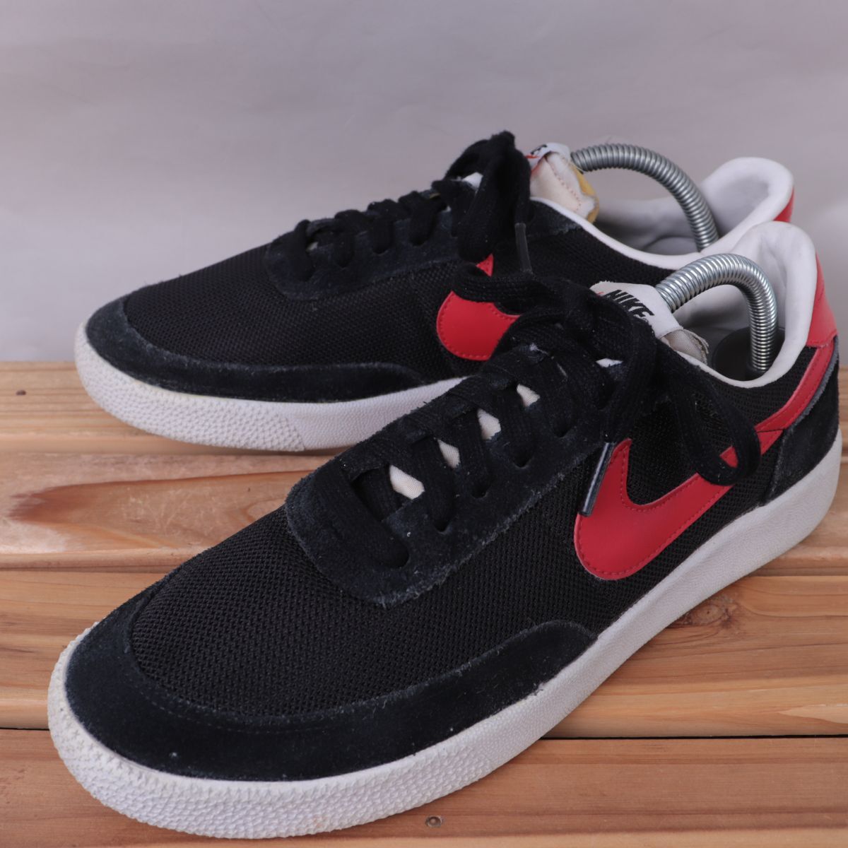 z2604 ナイキ キルショット US9 27.0cm/黒 ブラック 赤 レッド 白 ホワイト NIKE Killshot メンズ スニーカー 中古拍卖