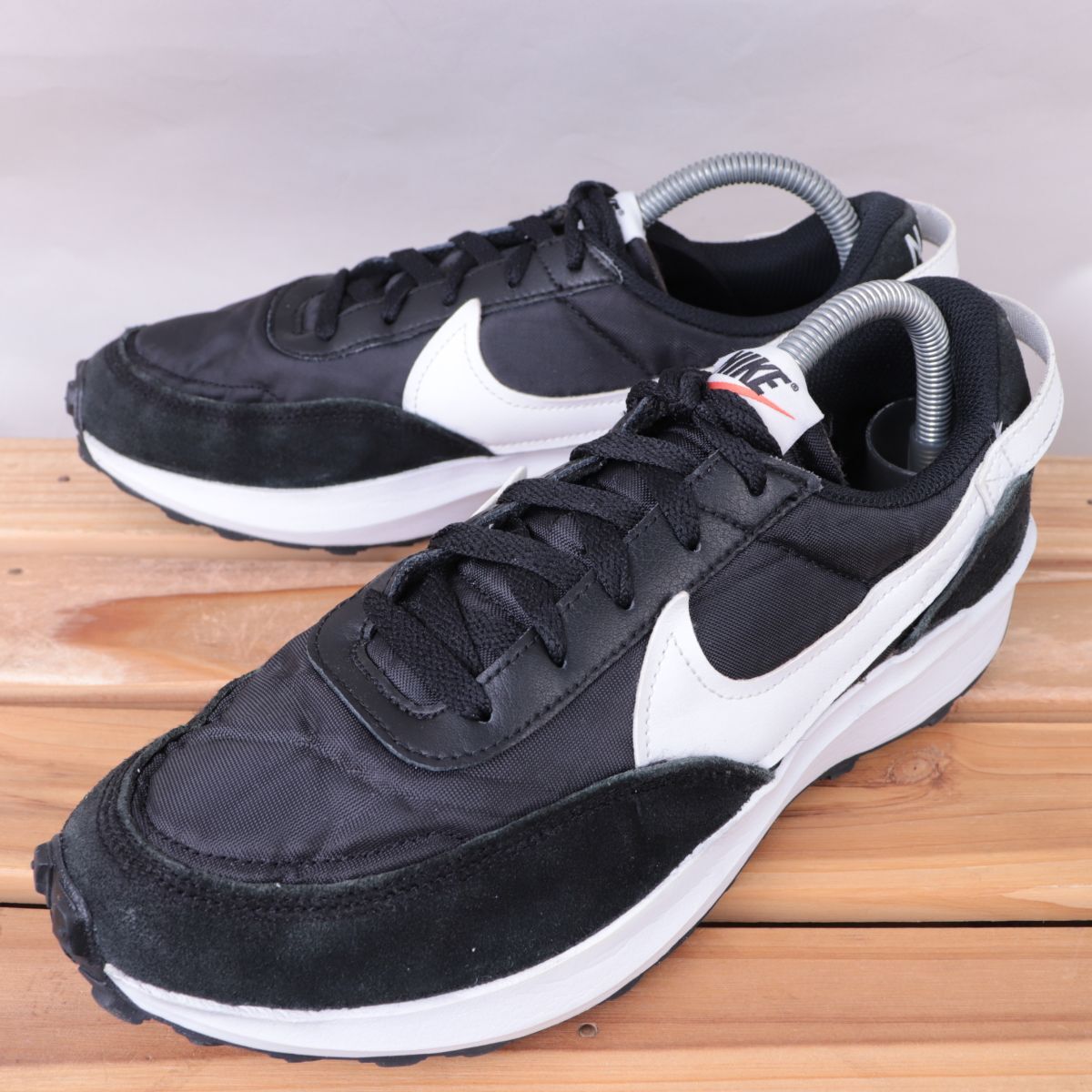 z2716 ナイキ ワッフル デビュー US8 26.0cm/黒 ブラック 白 ホワイト NIKE WAFFLE DEBUT メンズ スニーカー 中古拍卖