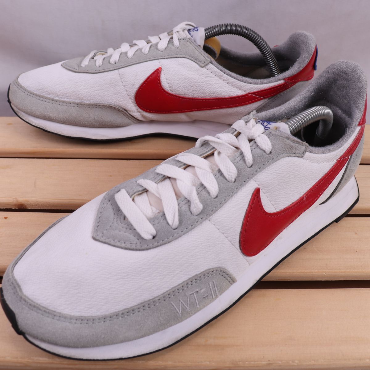 z2789 ナイキ ワッフルトレーナー2 US10 28.0cm/白 ホワイト 赤 グレー NIKE Waffle Trainer 2 メンズ スニーカー 中古拍卖