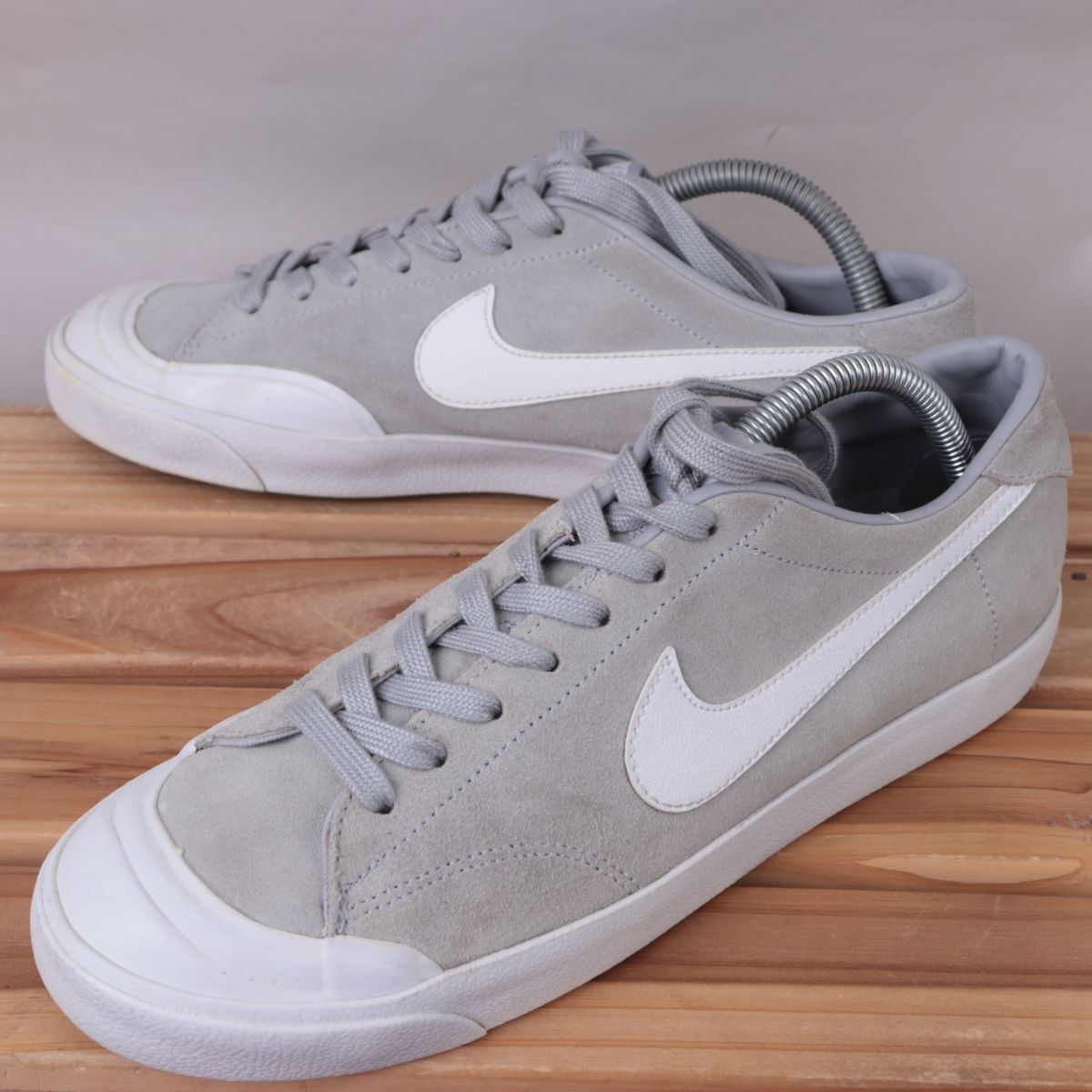 z2808 ナイキ SB ズーム オールコート US8.5 26.5cm/灰 グレー 白 ホワイト NIKE SB ZOOM ALL COURT CK メンズ スニーカー 中古拍卖